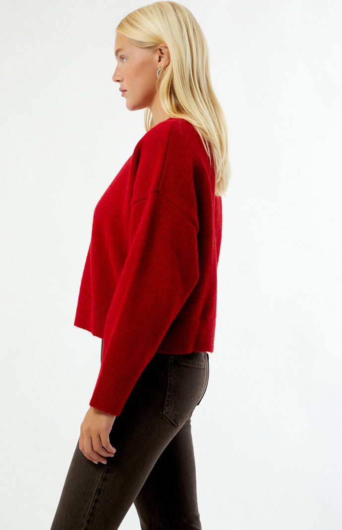 Rhythm Red Estelle Fluffy Cardigan | Pacsun