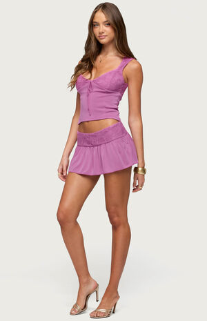 Vessa Lacey Front Tie Top image number 4