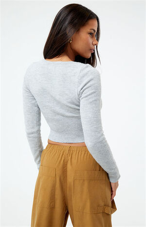 Aria Long Sleeve Henley Sweater image number 4