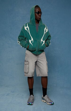 Austin Extreme Baggy Cargo Denim Shorts image number 1