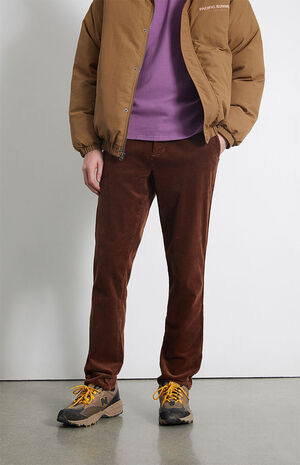 Brown Slim Chino Pants image number 3