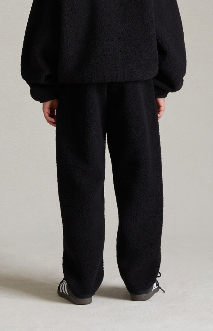 Essentials black polar fleece lounge 2025 pants