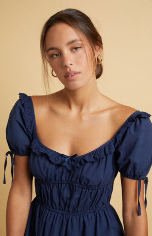 Ruby Ruffle Bow Mini Dress image number 2