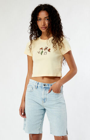 Light Indigo Baggy Jorts image number 2