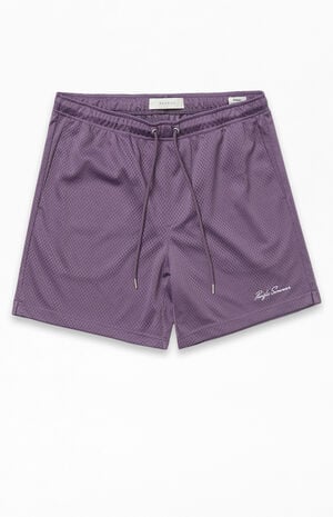 Purple Mesh Basketball Shorts