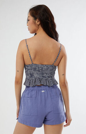 Tie Front Gingham Top image number 3