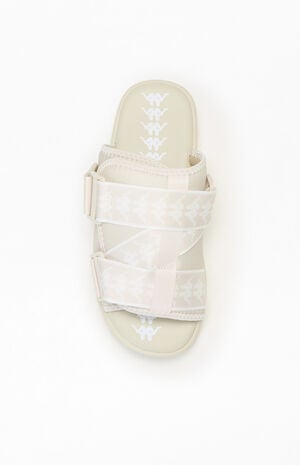 White 222 Banda Mitel 1 Slide Sandals image number 5