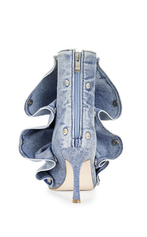 Women's Birdsong Denim Peep Toe Stiletto Booties image number 3