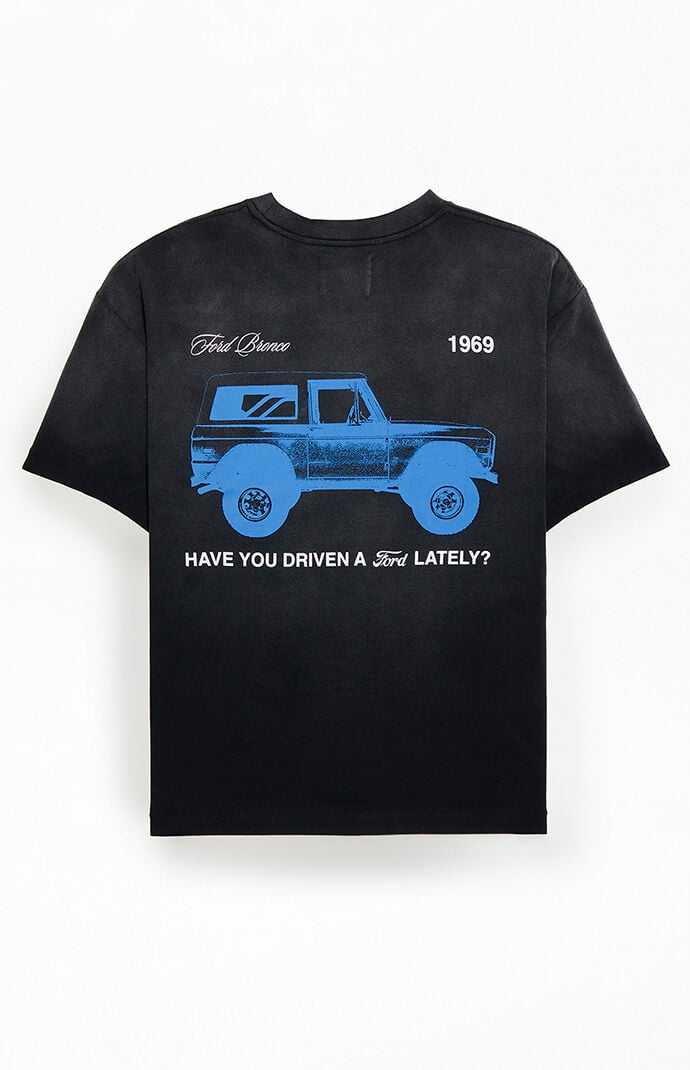 FORD Men's 69 Bronco T-Shirt in Washed Black - Size XL