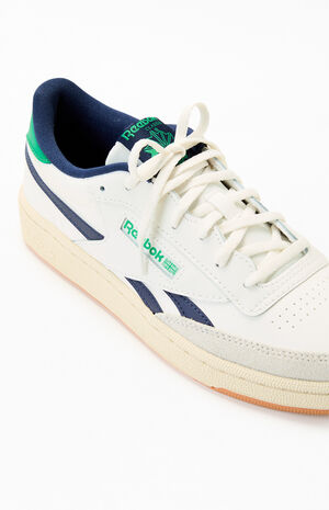 Kids White & Green Club C Revenge Shoes image number 6