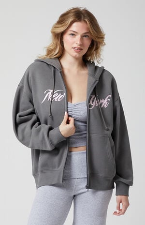 Active New York Fleece Zip Up Hoodie image number 2