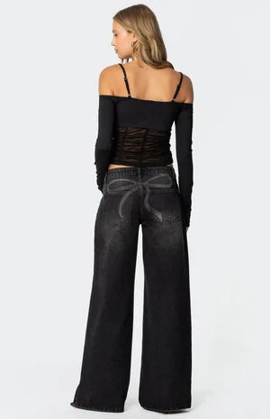 Vyxen Vintage Washed Low Rise Jeans image number 1
