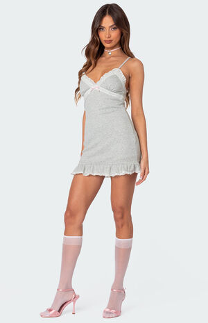 Flynn Lacey Ruffle Trim Mini Dress image number 2