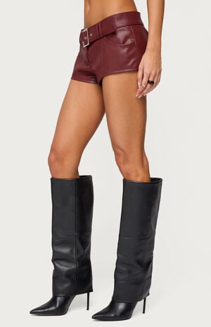 Alba Faux Leather Shorts image number 2