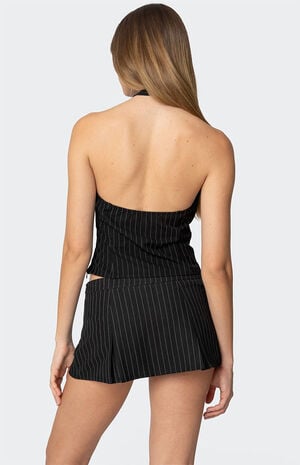 Karine Pinstripe Halter Top image number 5