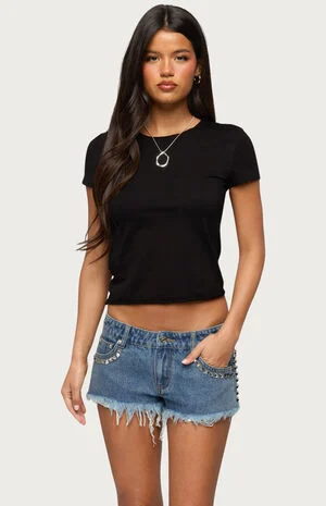 Izabelle Shredded Back T-Shirt image number 1