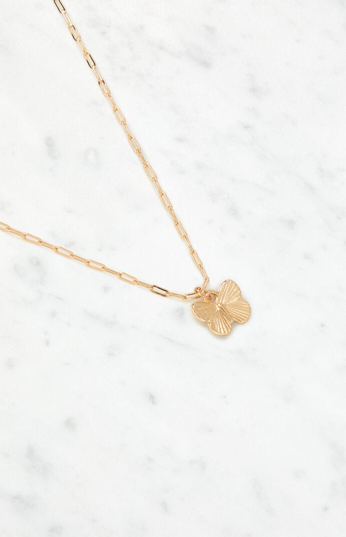 Etched Butterfly Necklace