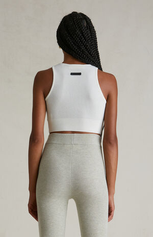 Women's Cloud White Sport Knit Tank Top image number 4