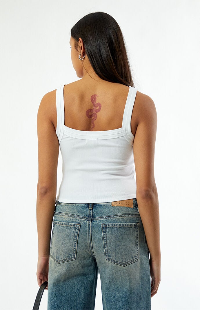 True Religion Rhinestone Ribbed Tank Top | PacSun