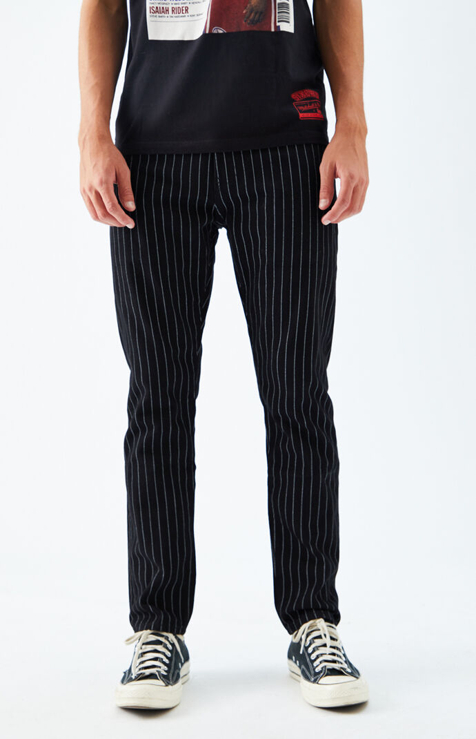 Striped Slim Taper Jeans