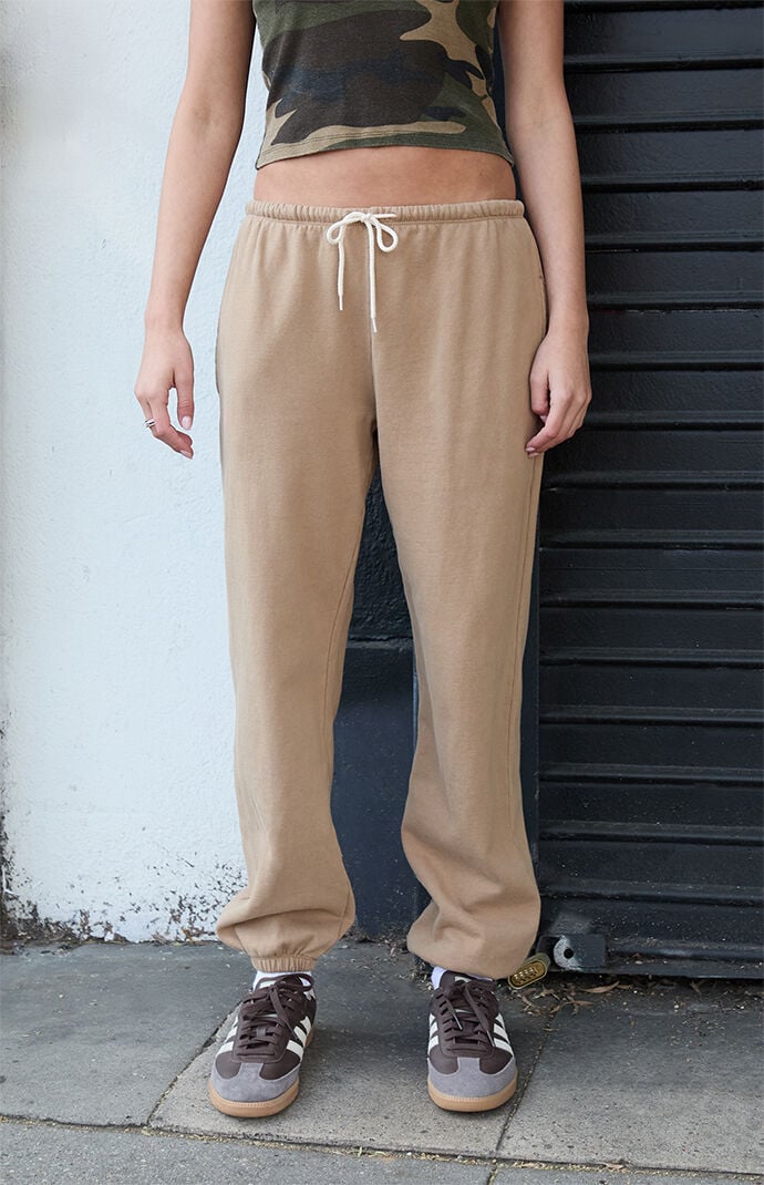 John Galt Light Brown Rosa Tie Sweatpants