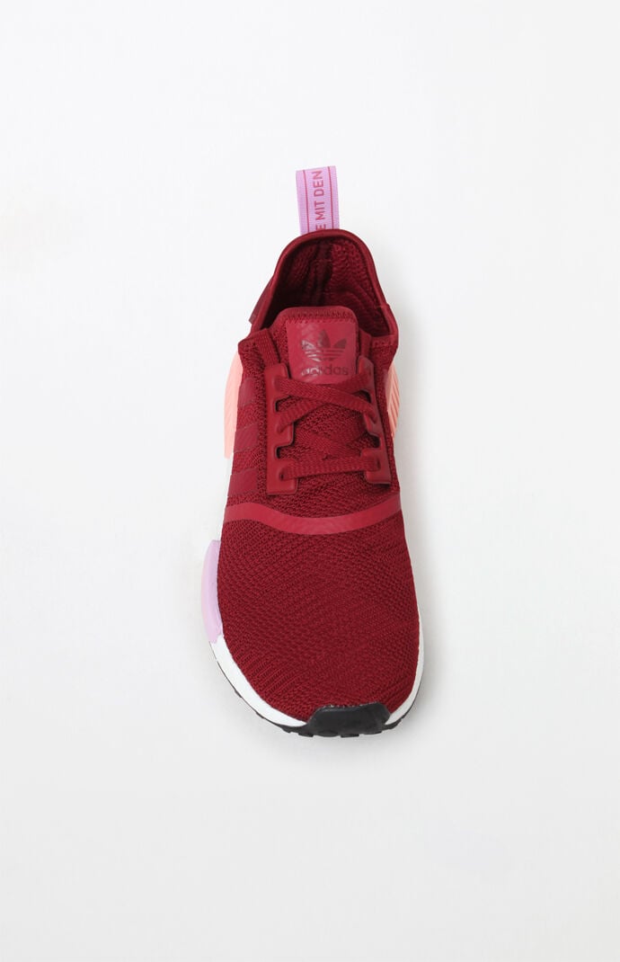 Women's burgundy 2025 nmd_r1 sneakers