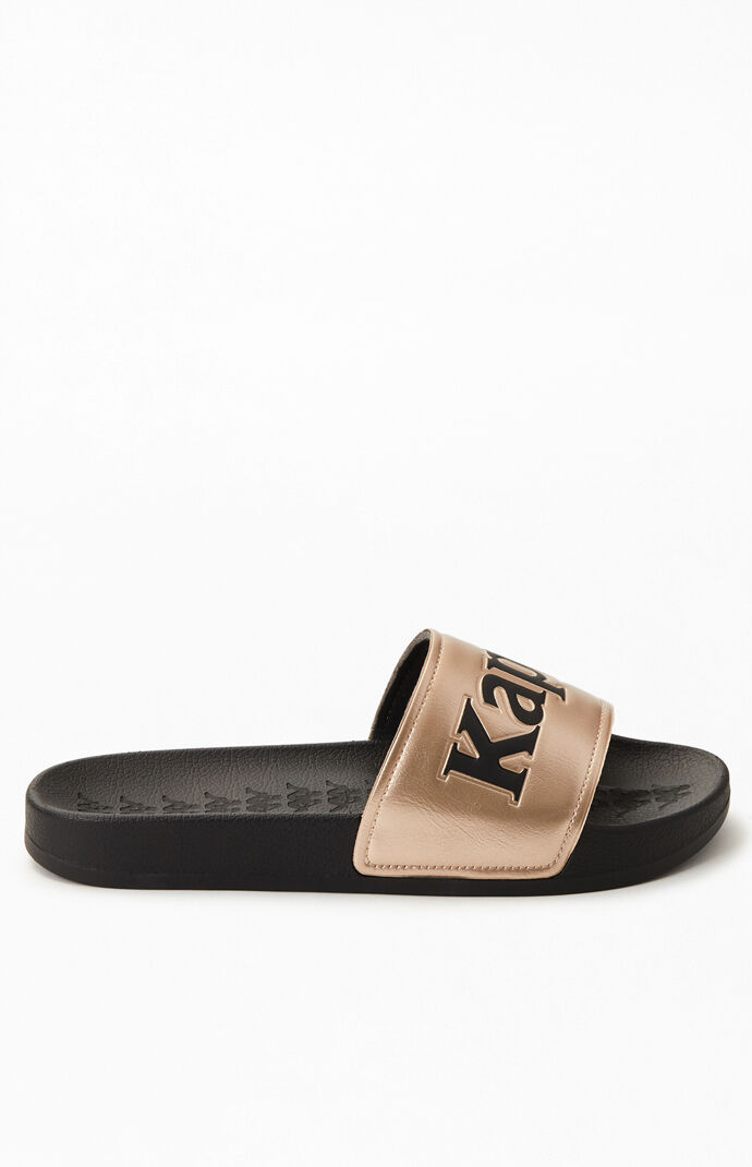 Black & Gold 222 Banda Adam 9 Slide Sandals