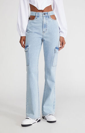 Cutout Bootcut Cargo Pants image number 1