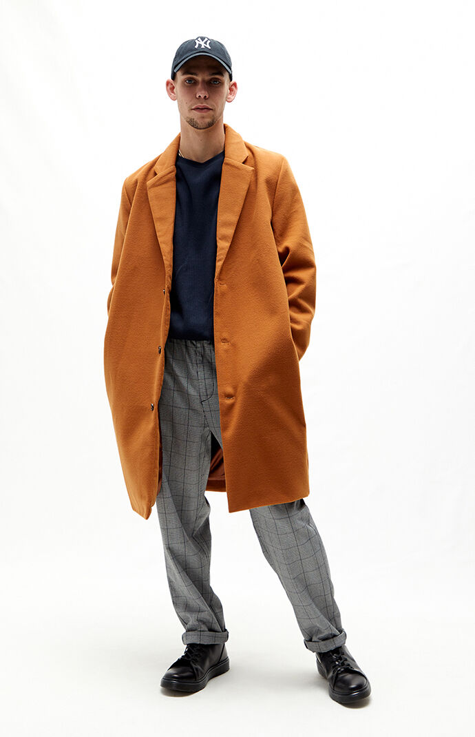 tan long coat men