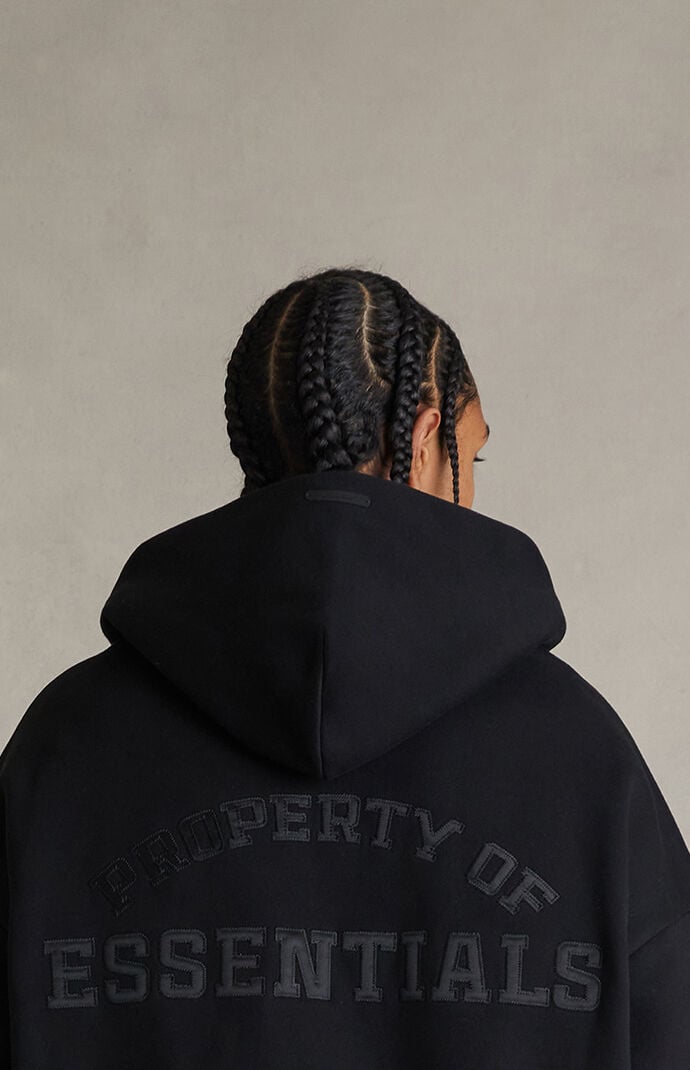 Fear of God ESSENTIALS Black Property Lounge Half Zip Hoodie | Pacsun