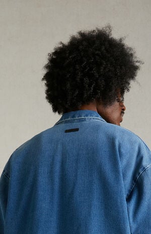 Medium Wash Denim Overshirt Jacket image number 5