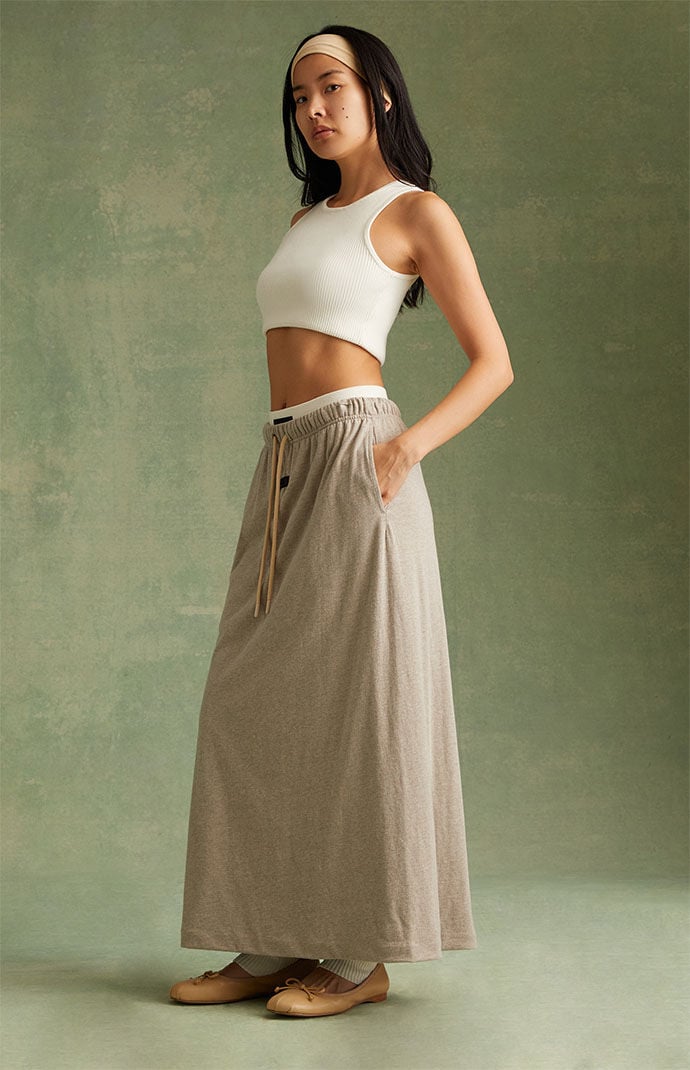 Fear of God Essentials Women's Core Heather Maxi Skirt | PacSun