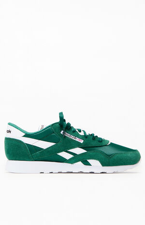 Dark Green Classic Nylon Vintage Suede Shoes image number 1