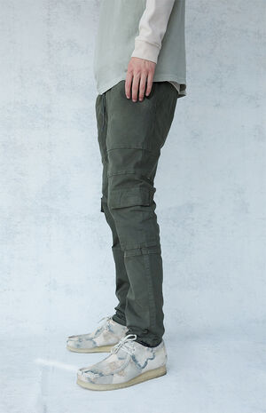 Olive Slim Cargo Pants Olive Slim Cargo Pants image number null
