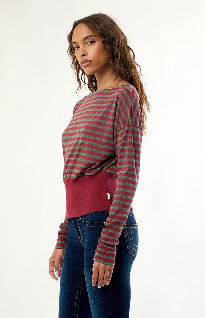 Daisy Street Ruella Striped Long Sleeve Top