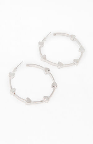 Heart Jumbo Hoop Earrings image number 3