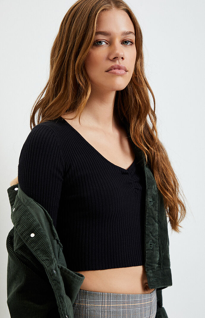 Long Sleeve Cinched Sweater Top