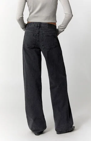 Casey Low Rise Baggy Jeans Washed Black image number 4