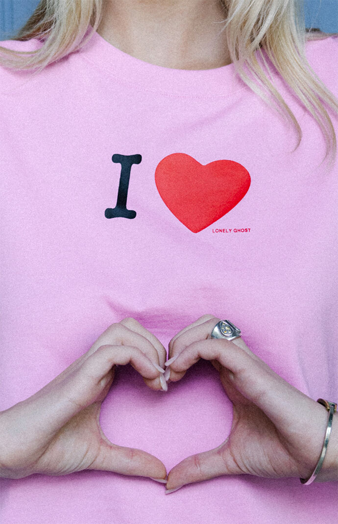 LONELY GHOST Heart Stamp Baby T-Shirt