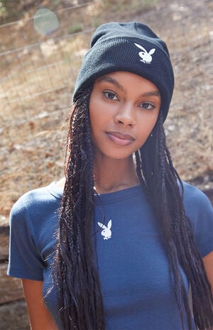 By PacSun Bunny Logo Beanie image number 1