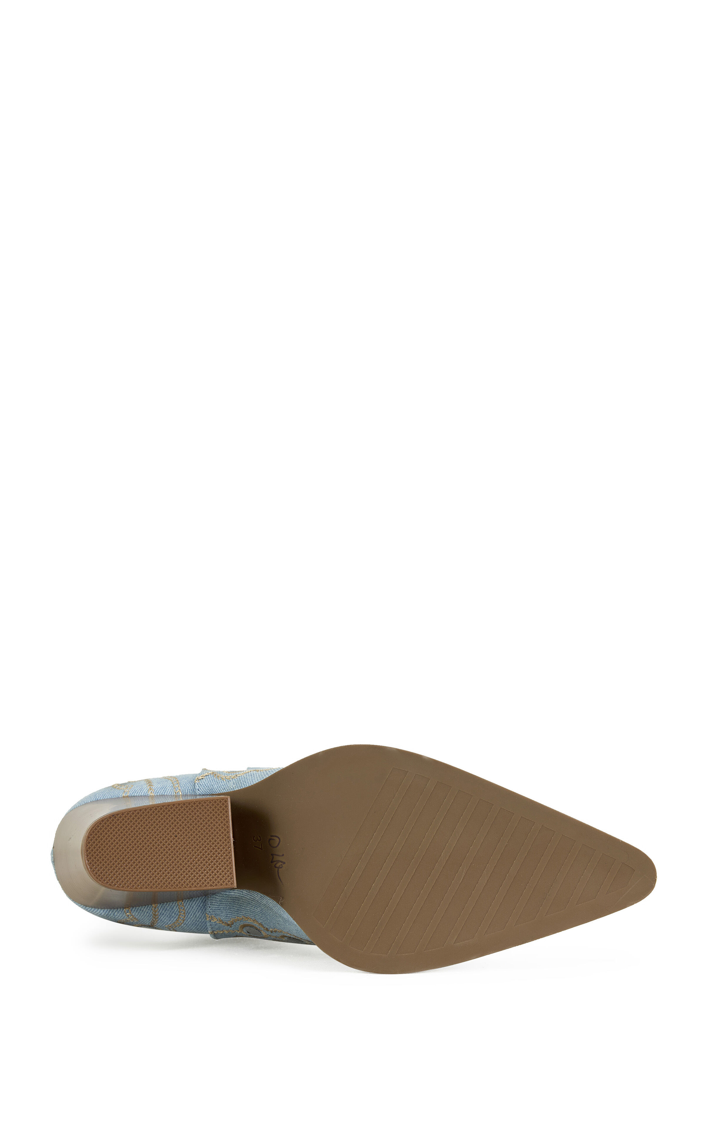 AZALEA WANG Women's Aamina Denim Western Boots