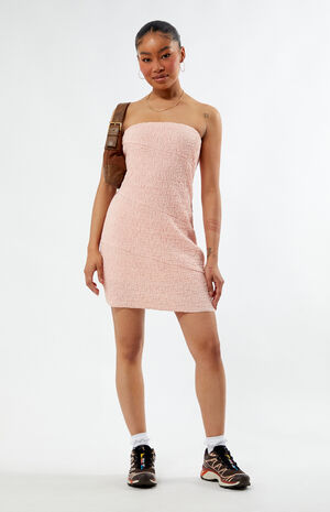 Seamed Strapless Mini Dress image number 4