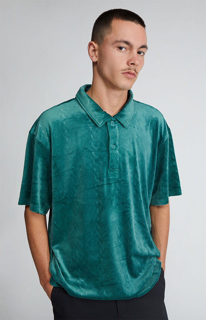 Mens velour polo shirts clearance