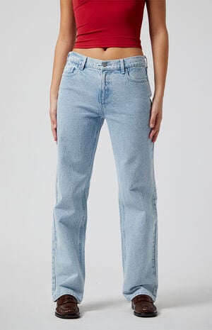 Jordyn Low Rise Straight Leg Jeans Light Indigo