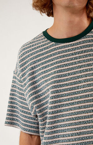 Pine Oversized Terry Striped T-Shirt image number 1