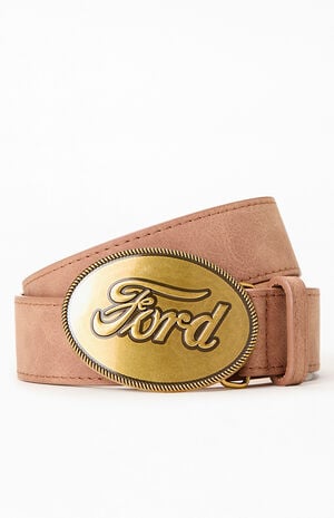 Logo Buckle Leather Belt image number 1