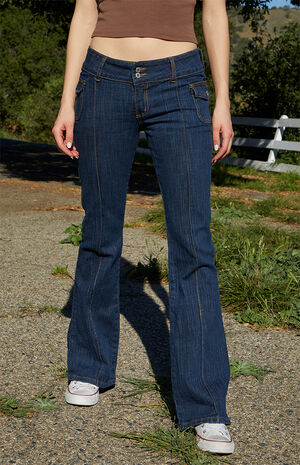 Dark Blue Agatha Low Rise Jeans image number 1