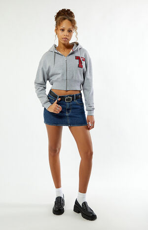 T Applique Zip Up Hoodie image number 4