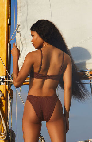 Eco Brown Tia Scoop Tank Bikini Top image number 4