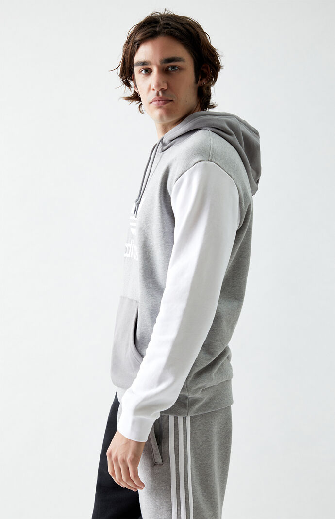 Black & Gray Blocked Trefoil Hoodie